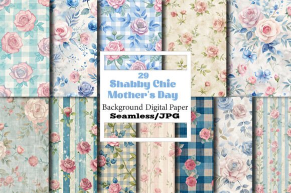 Crafting with Shabby Chic Mother's Day Digital Paper
