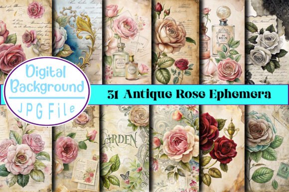 Discover the Charm of Antique Rose Ephemera Junk Journal