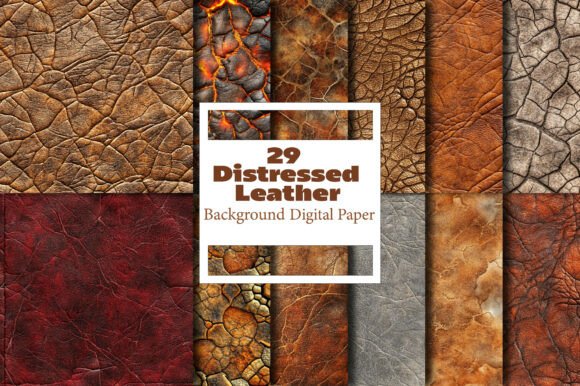 Distressed Leather Digital Papers: A Timeless Creative Foundation