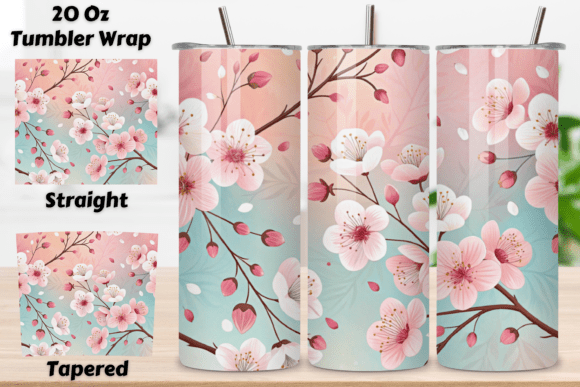 Elegant Cherry Blossom Seamless Tumbler: A Perfect Addition to Your Spring Collection