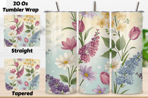 Embrace the Charm of Pastel Spring Garden Seamless Tumbler: A Perfect Blend of Elegance and Functionality