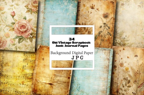 Embracing Nostalgia: The Rise of Old Vintage Scrapbook Junk Journal Pages