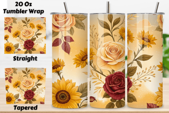 Enhance Your Spring Evenings with Warm Floral Seamless Tumbler Wraps