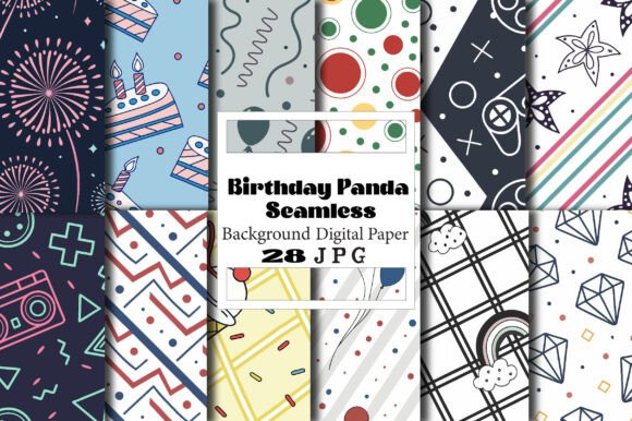 Explore the Versatile World of Birthday Panda Digital Papers Scrapbook