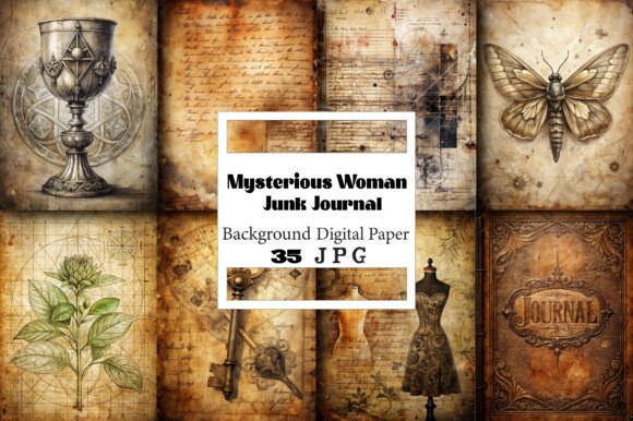 Explore the Versatility of Mysterious Woman Junk Journal