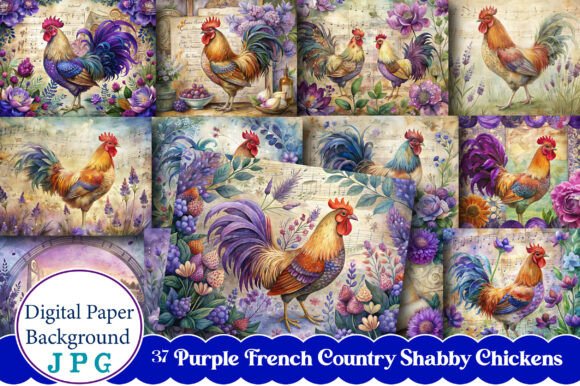 Exploring Purple French Country Shabby Chickens: A Versatile Design for Creative Projects