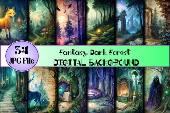 Fantasy Dark Forest Junk Journal Papers: A Versatile Tool for Creative Projects