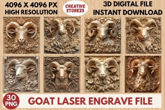 Goat Laser Engrave File: Elevate Your Creative Projects with Precision and Style