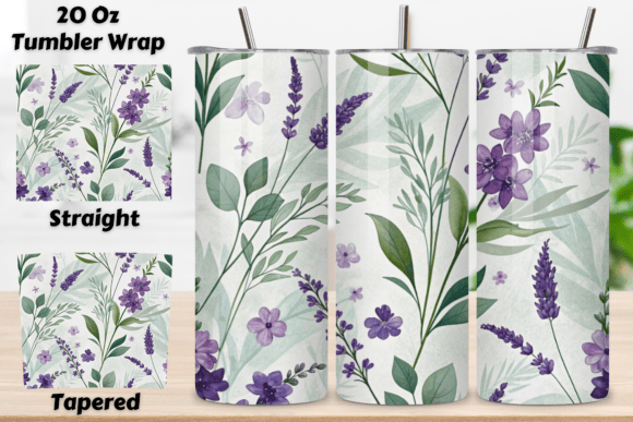 Lavender Fields Seamless Tumbler Wrap: A Perfect Addition for Spring