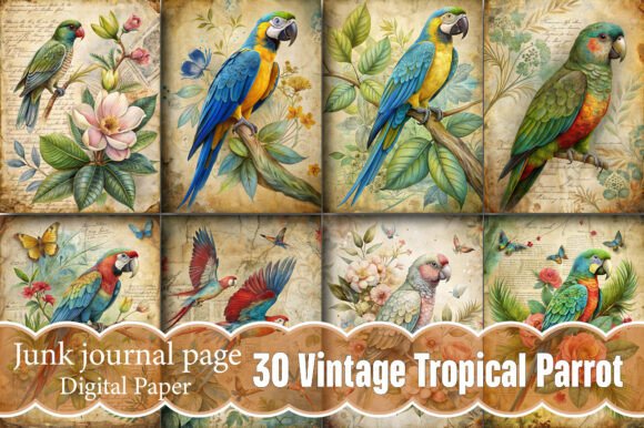 Reviving Nostalgia: The Artistic and Commercial Resonance of Vintage Tropical Parrot Designs