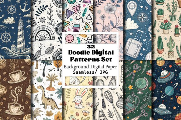 Seamless Doodle Digital Patterns: Your Ultimate Toolkit for Creative Projects