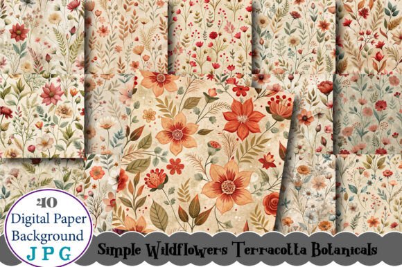 Simple Wildflowers Terracotta Botanicals: A Versatile and Charming Design Element
