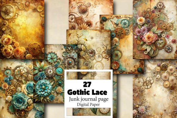 The Gothic Lace Junk Journal Page: Your Digital Key to Vintage-Inspired Creativity