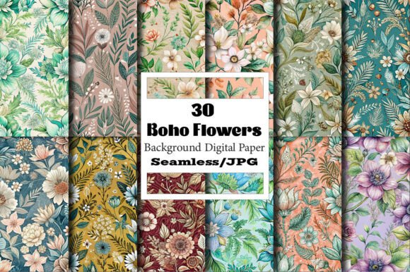 The Multifaceted Magic of Boho Flower Digital Paper: A Creator's Essential Toolkit