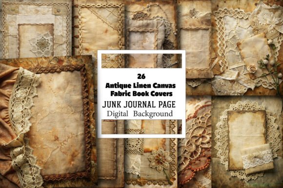 Understanding Antique Linen Canvas Fabric Digital Book Covers