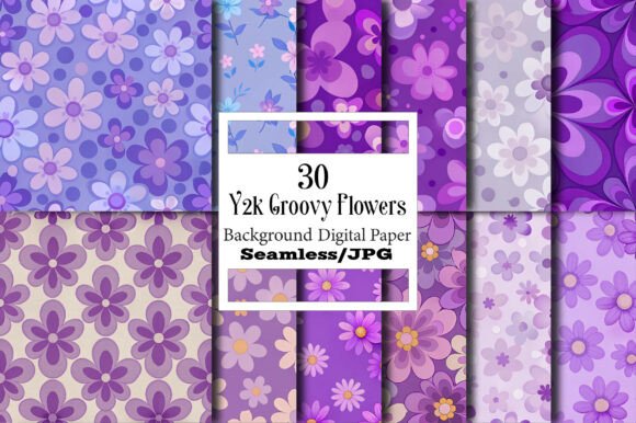 Unleash Creative Nostalgia: The Y2k Groovy Flowers Seamless Pattern