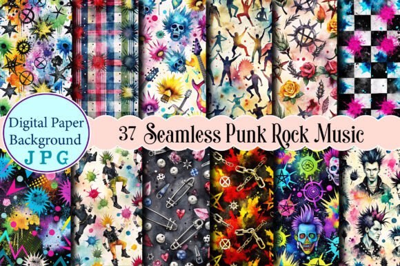 Unleash Creativity with Seamless Punk Rock Music Papers