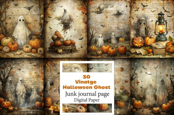 Unleashing Creativity with Vintage Halloween Ghost Journal Pages