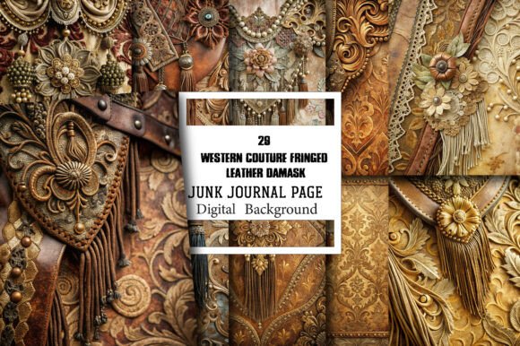 Unlock Creativity with Western Couture Fringed Leather Damask
