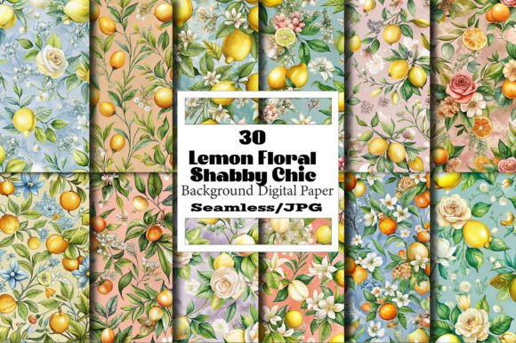 Unlocking Creative Worlds: The Versatility of Lemon Floral Shabby Chic Digital Paper