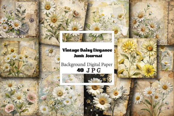 Vintage Daisy Elegance Junk Journal: A Versatile and Creative Resource